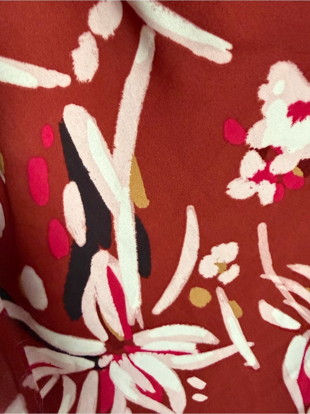 Maurices Rust Floral Open-Front Kimono - Picture 6 of 7